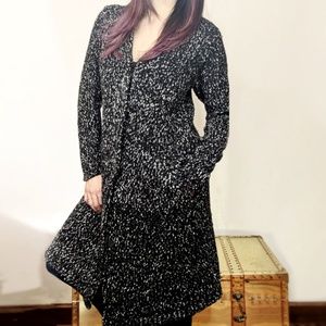 J. McLaughlin Melange Knit Long Cardigan Sweater
